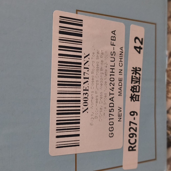 Tan Block Heel Shoes - Picture 6 of 8